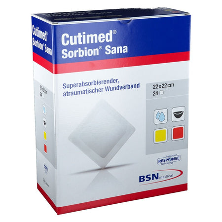 Cutimed Sorbion Sana 22 cm x 22 cm (24 pièces)