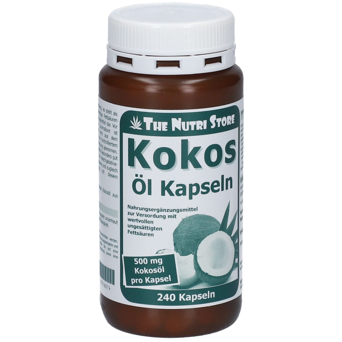 Gélules d'huile de coco 500 mg (240 pièces)