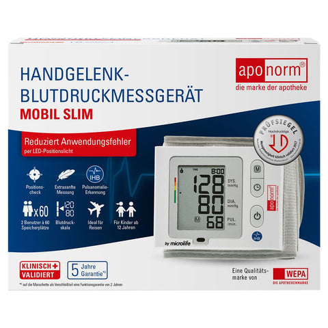 Aponorm Mobil Slim wrist blood pressure monitor (1 piece)