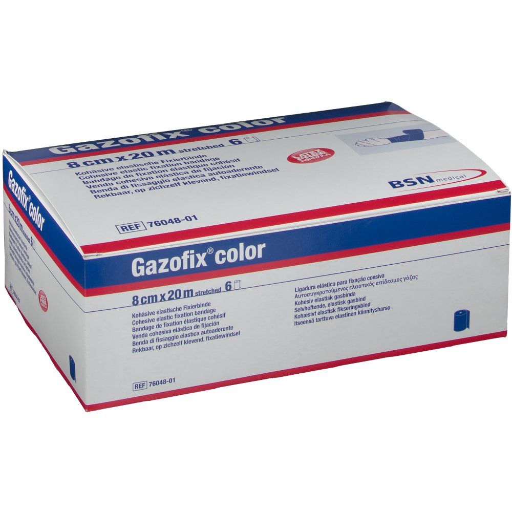 Gazofix® color 8 cm x 20 m bleu — 6 pièces