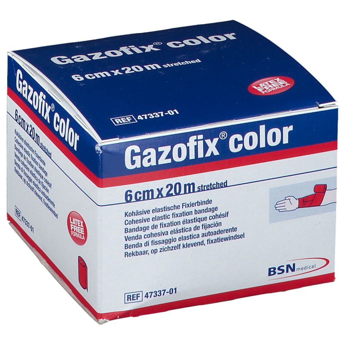 Gazofix® color 6 cm x 20 m rose (1 pièce)