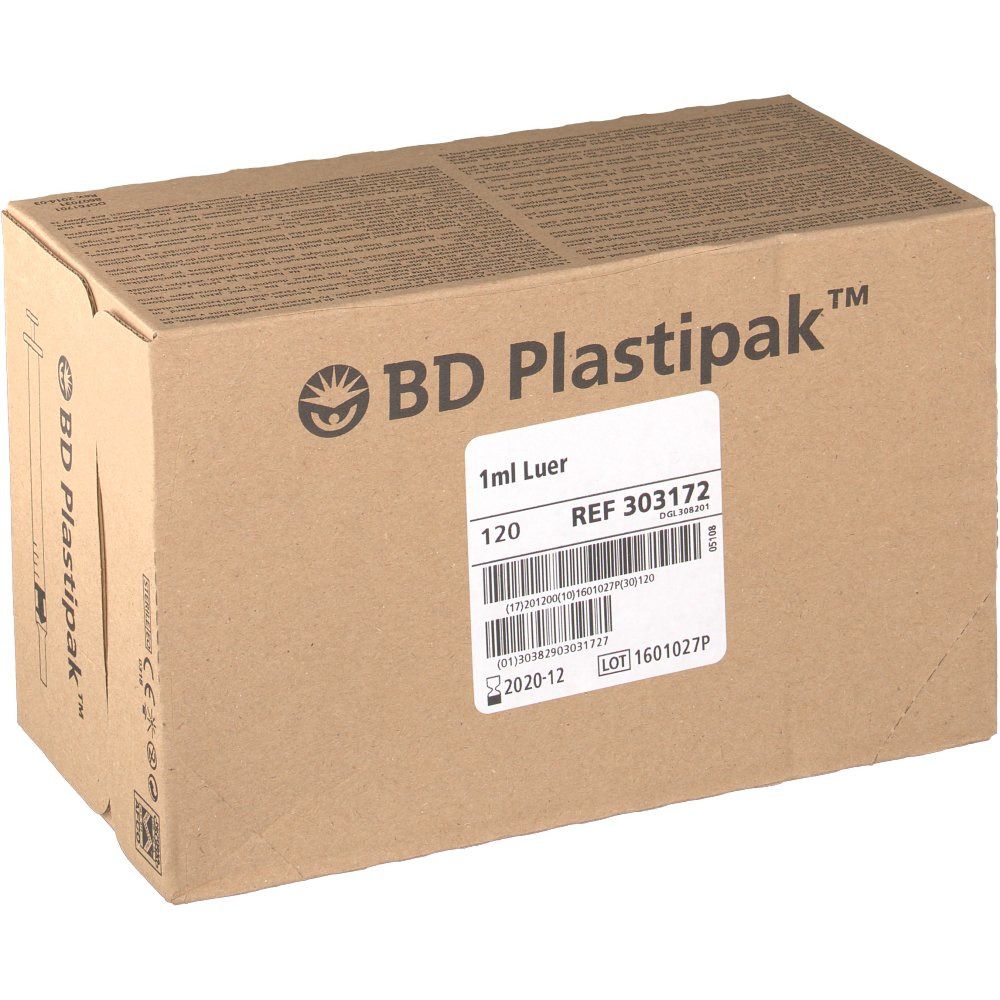 BD Plastipak™ seringue tuberculine sans aiguille 1 ml (120 x 1 ml)