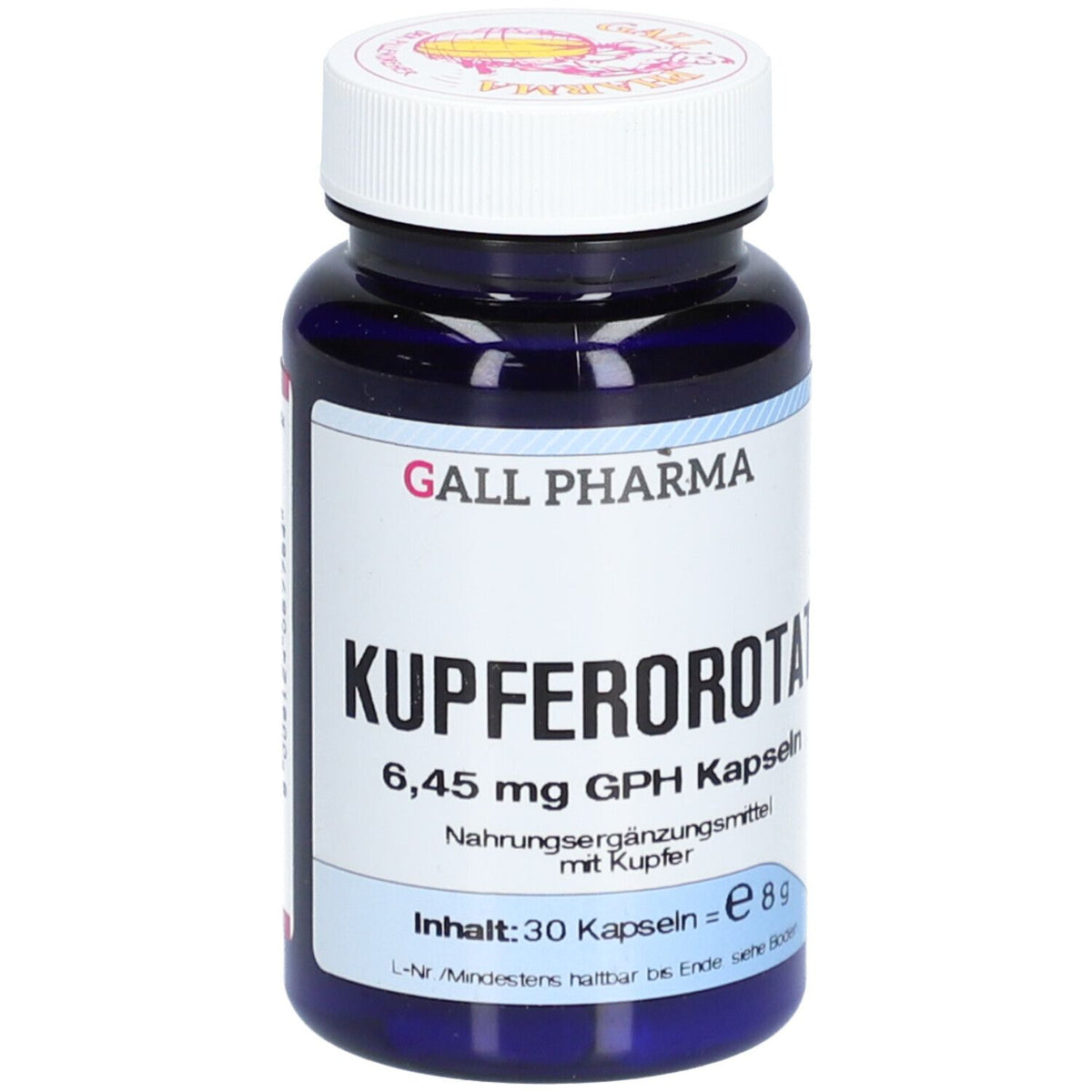 Gall Pharma Orotate de cuivre 6,45 mg GPH gélules (30 gélules)
