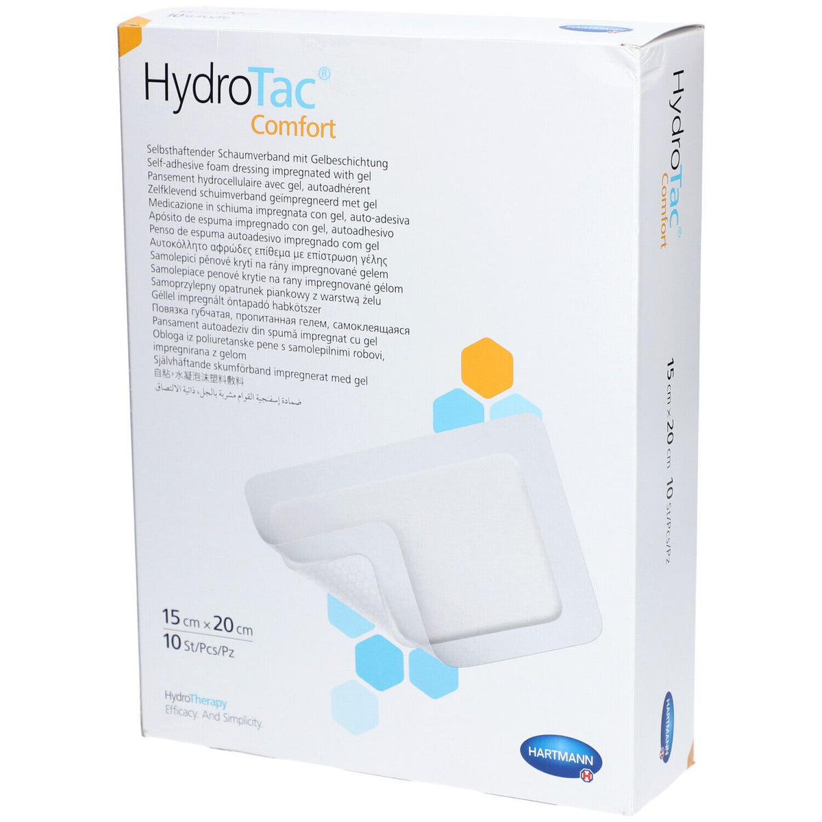 HydroTac® comfort pansement en mousse 15 x 20 cm (10 pièces)