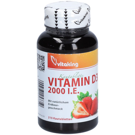 vitaking® Vitamine D3 à la fraise 2000 UI (210 comprimés)