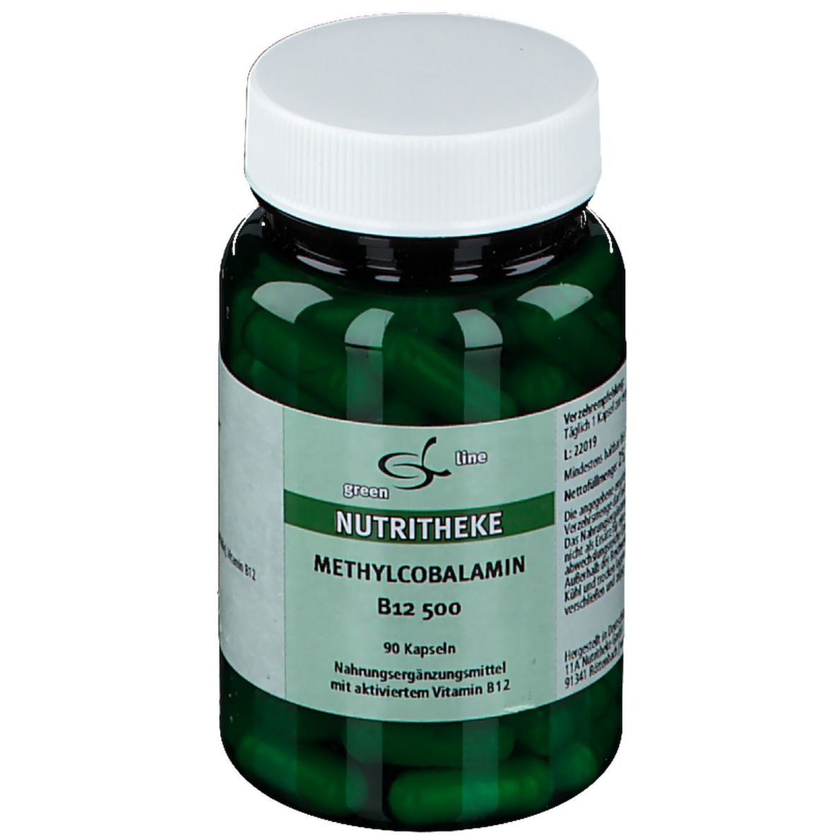 green line NUTRITHEKE Methylcobalamin B12 502 gélules (90)