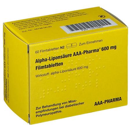 AAA-Pharma® Acide alpha-lipoïque 600 mg (60 comprimés)