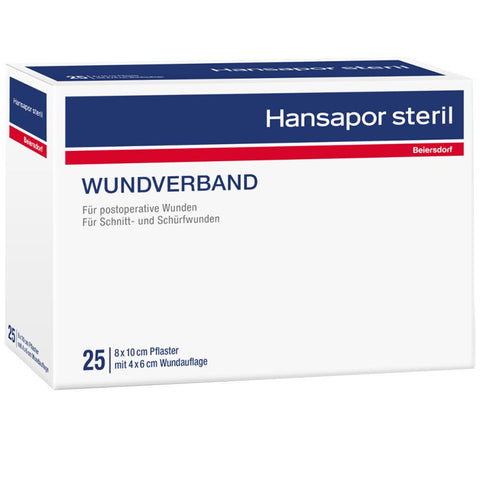 Hansapor pansement stérile 8 x 10 cm (25 pièces)