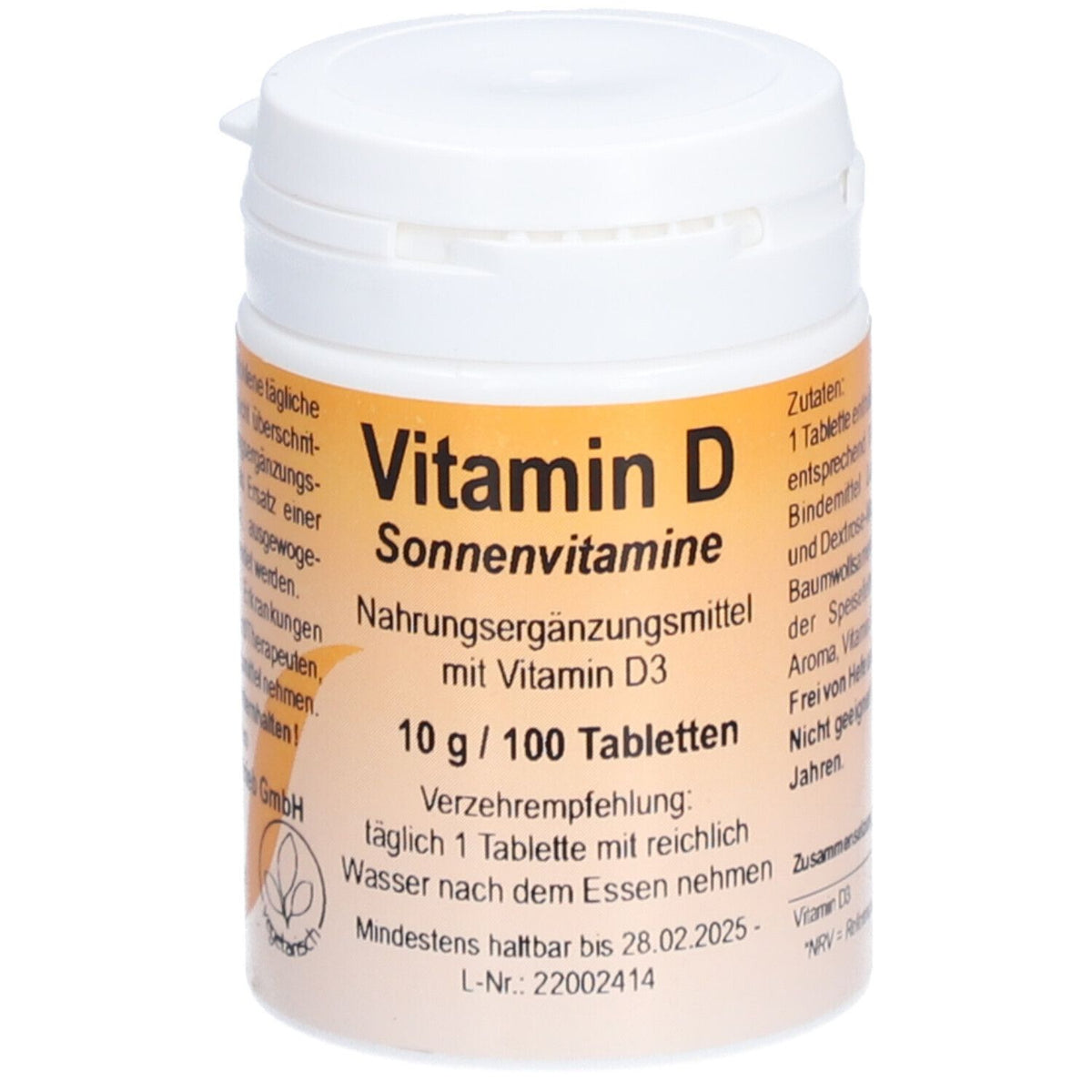 Vitamine D, la vitamine du soleil (100 comprimés)