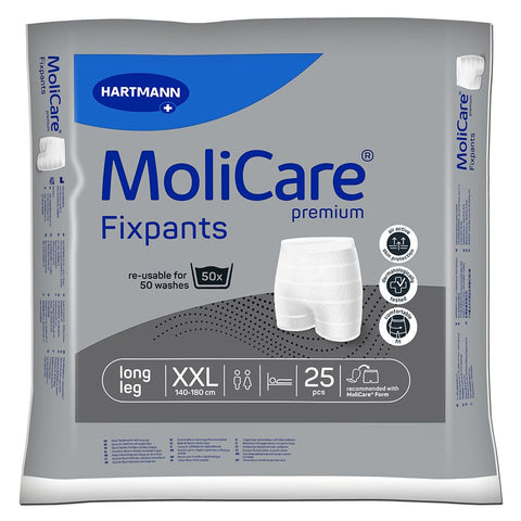 MoliCare Fixpants long leg taille XXL, pour un maintien sûr des protections anatomiques et alèses (25 pièces)