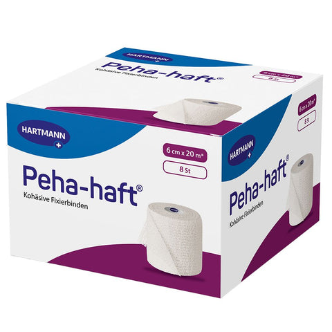 Peha-haft® bande de fixation sans latex 6 cm x 20 m — 8 pièces
