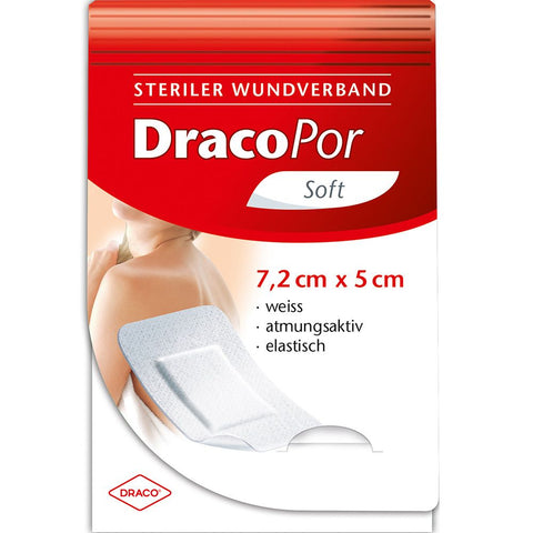 DracoPor pansement Soft blanc stérile (7,2 cm x 5 cm, 50 pièces)