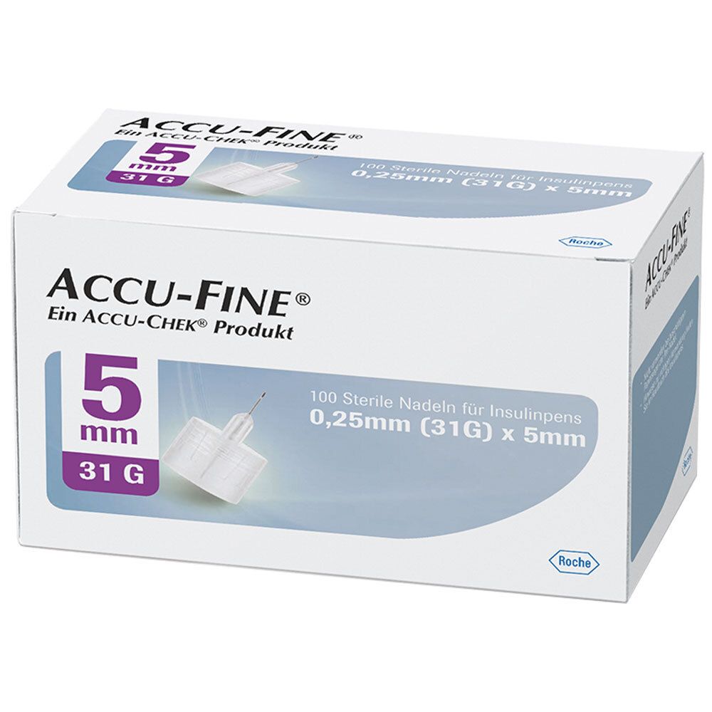 ACCU FINE® aiguilles stériles 5 mm (31G) (100 pièces)