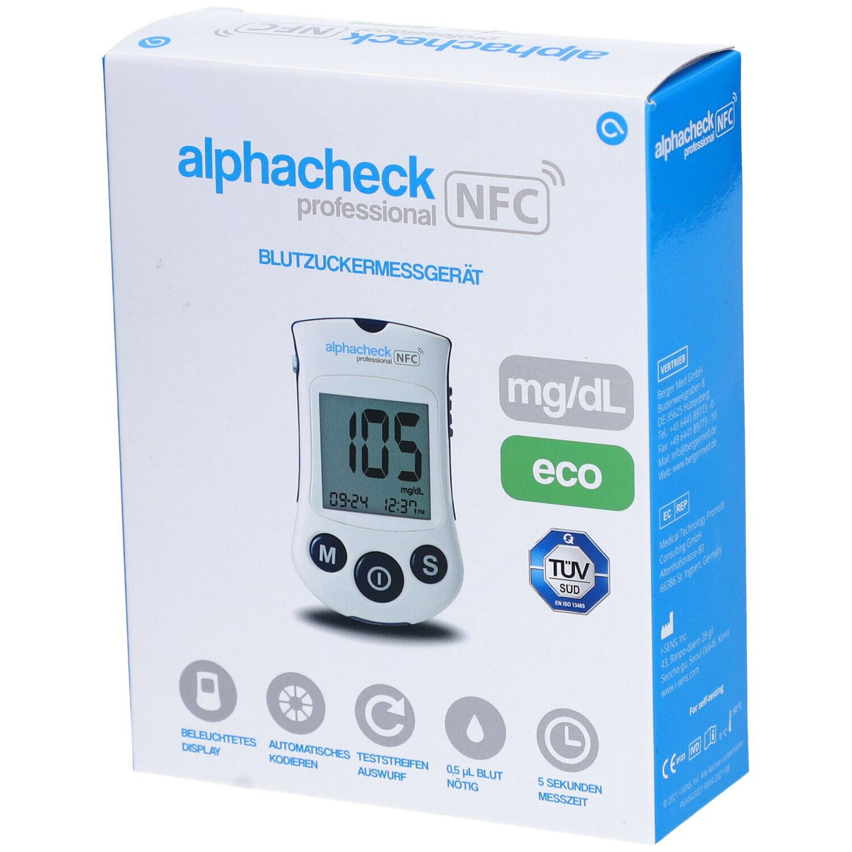Berger Med Alphacheck professional eco mg/dL (1 pièce)