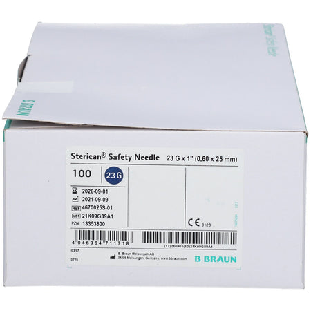 B-BRAUN Sterican® Safety aiguilles 23 G x 1 0,6 x 25 mm UE — 100 pièces