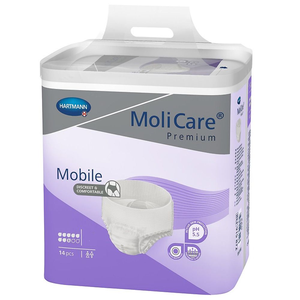 MoliCare Premium Mobile 8 gouttes Taille XL, culottes d'incontinence jetables pour hommes et femmes (14 pièces)