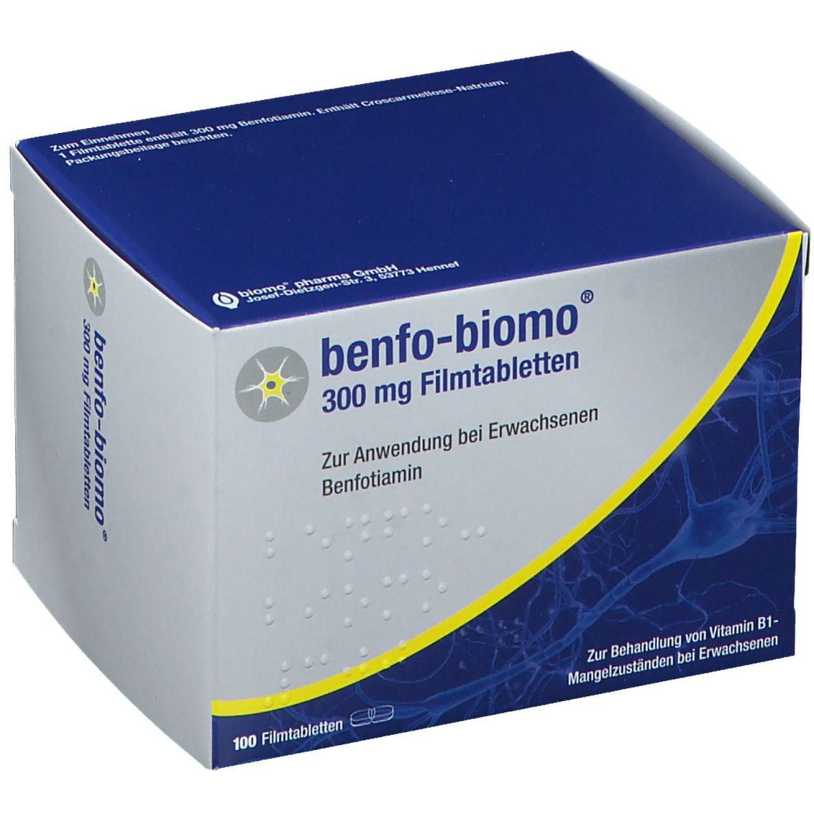 Benfo-biomo 300 mg comprimés pelliculés (100 pièces)