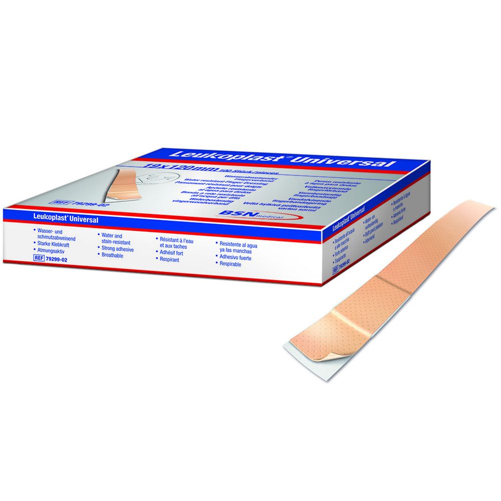 Leukoplast® Universal Fingerstrips 0,12 m x 1,90 cm (100 pièces)