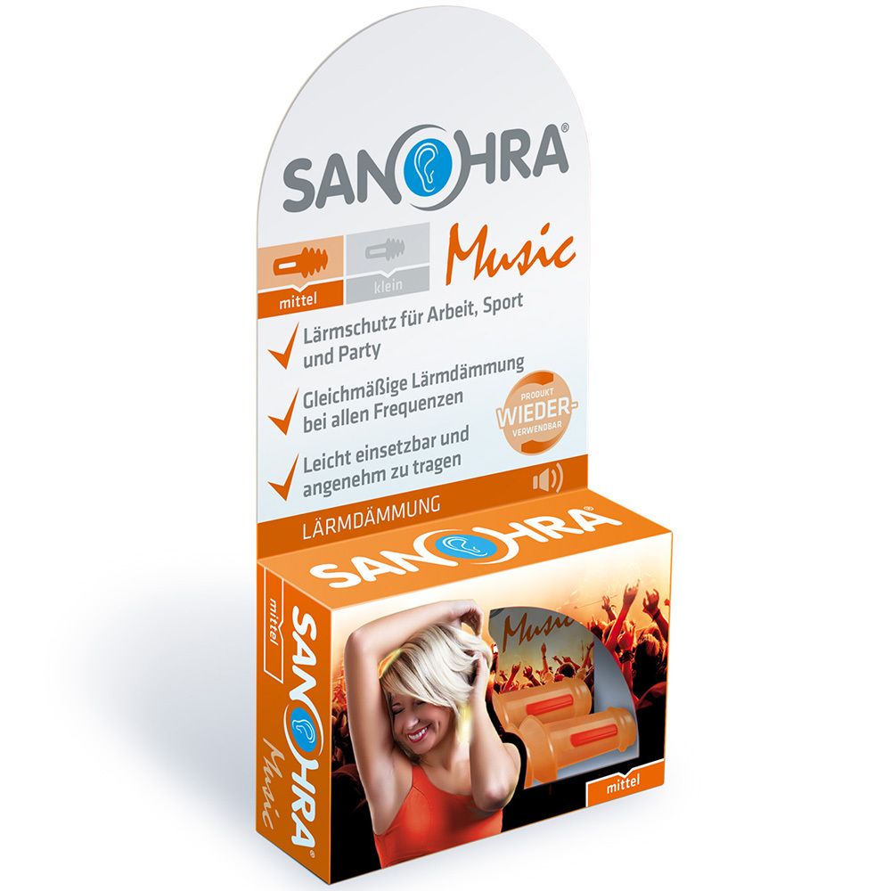 Sanohra® Music protection contre le bruit pour adultes (2 pièces)