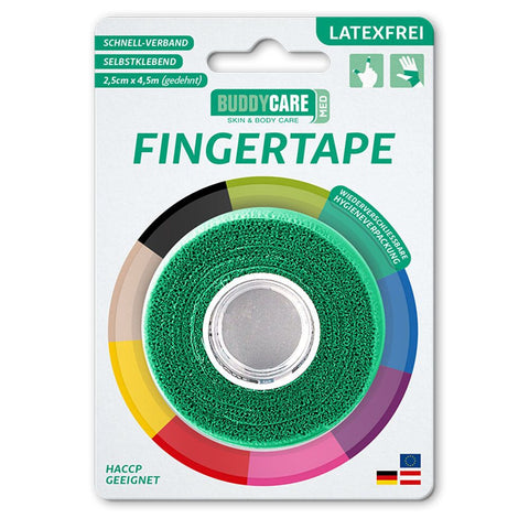 BUDDYCARE® MED ruban adhésif pour doigt vert 2,5 cm x 4,5 m sans latex (1 pièce)