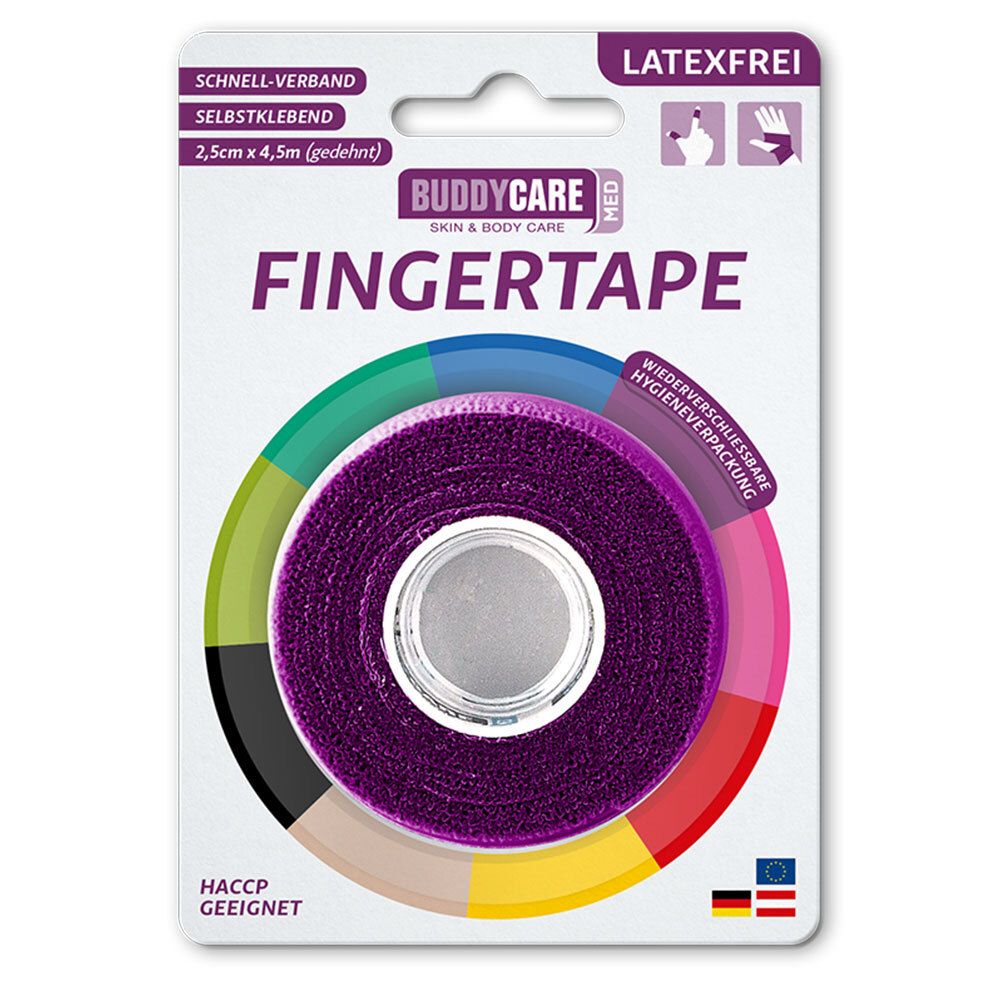 BUDDYCARE® MED bande pour doigt violet 2,5 cm x 4,5 m sans latex (1 pièce)