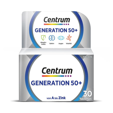 Centrum Generation Multivitamine 50+ – Complément alimentaire pour adultes dès 50 ans (30 comprimés)