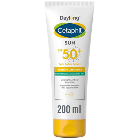 CETAPHIL SUN Sensitive gel-crème SPF 50+ protection solaire extra-légère, sans gras (200 ml)