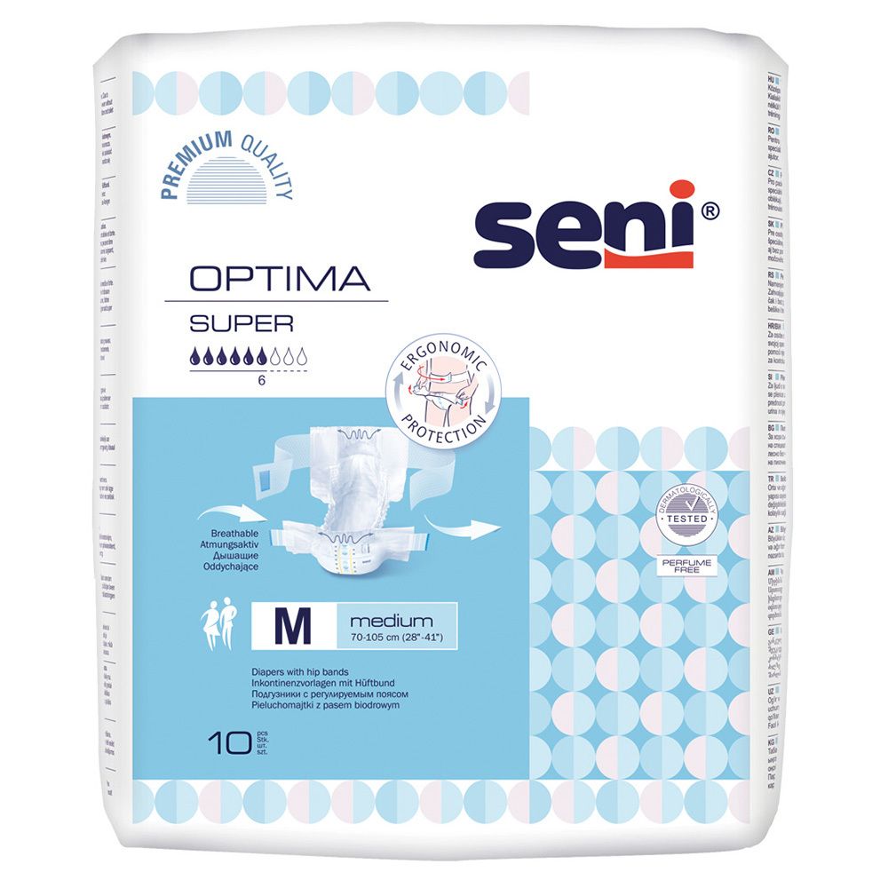 SENI Optima Super protection avec ceinture de hanche taille M (10 pièces)