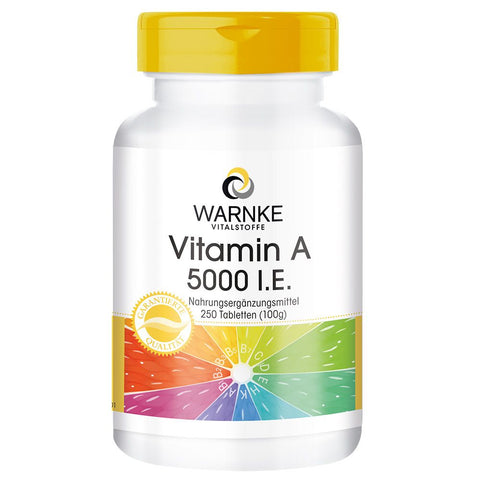 Warnke Vitamine A 5000 UI (250 pièces)