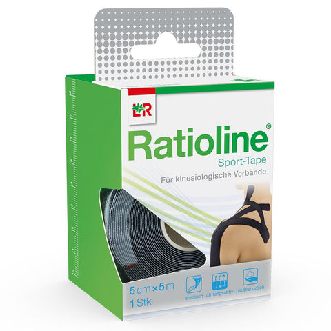 Ratioline Sport Tape 5 cm x 5 m noir (1 pièce)