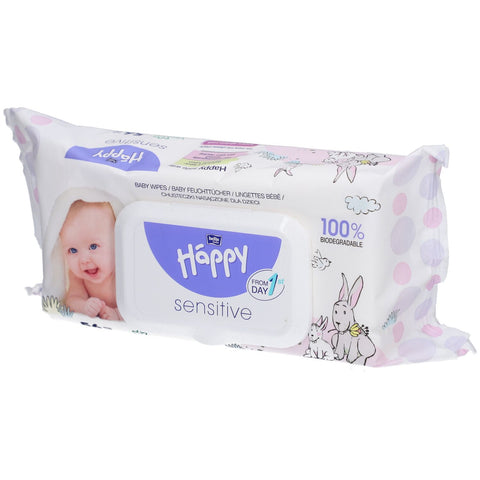 bella Happy lingettes humides Sensitive (56 pièces)