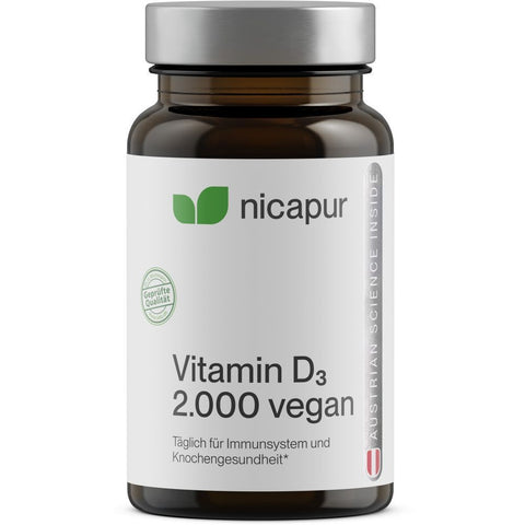 NICApur Vitamine D3 2000 vegan gélules (60 pièces)