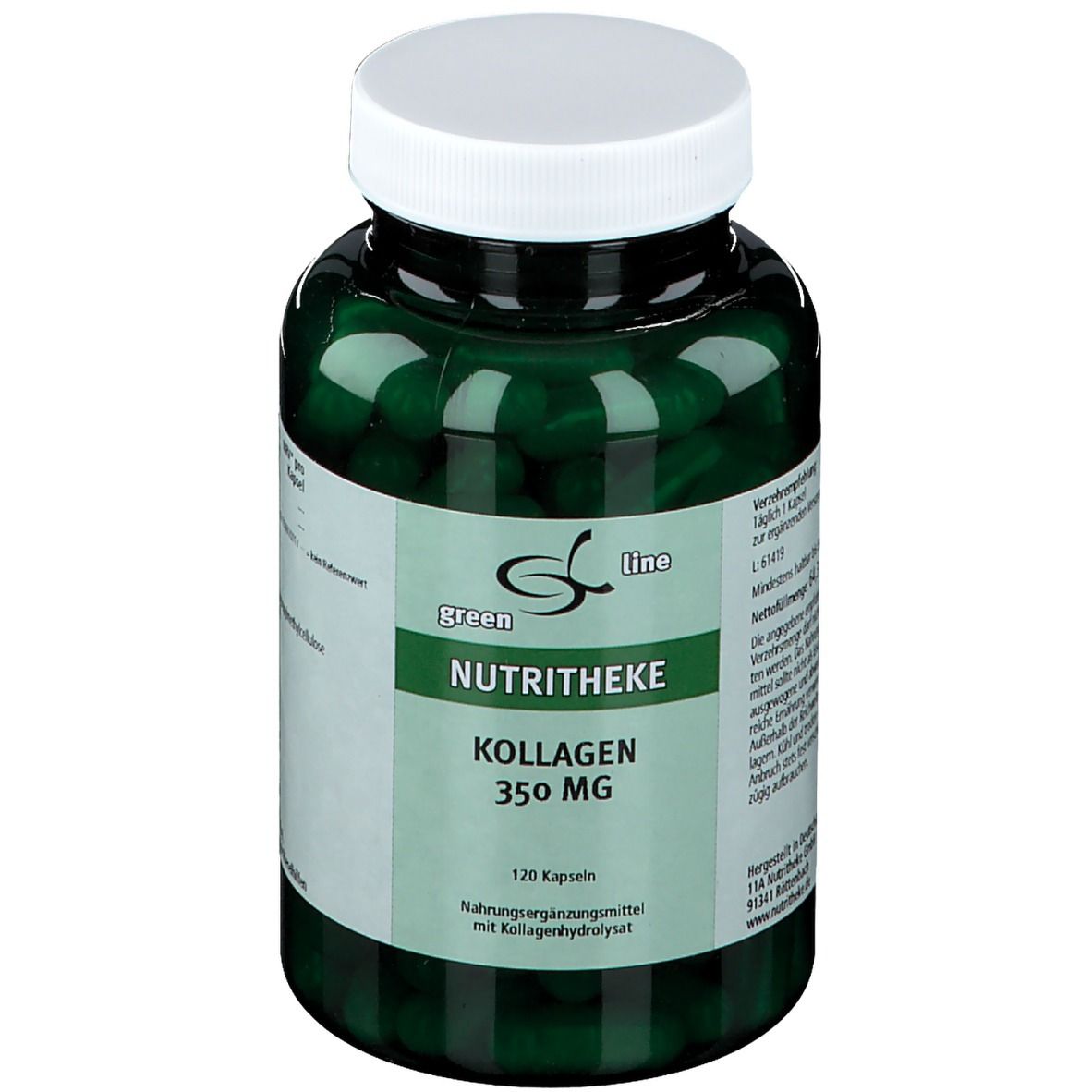 green line NUTRITHEKE Collagène 350 mg (120 pièces)