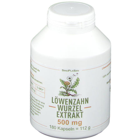 SinoPlaSan extrait de racine de pissenlit 500 mg (180 gélules)