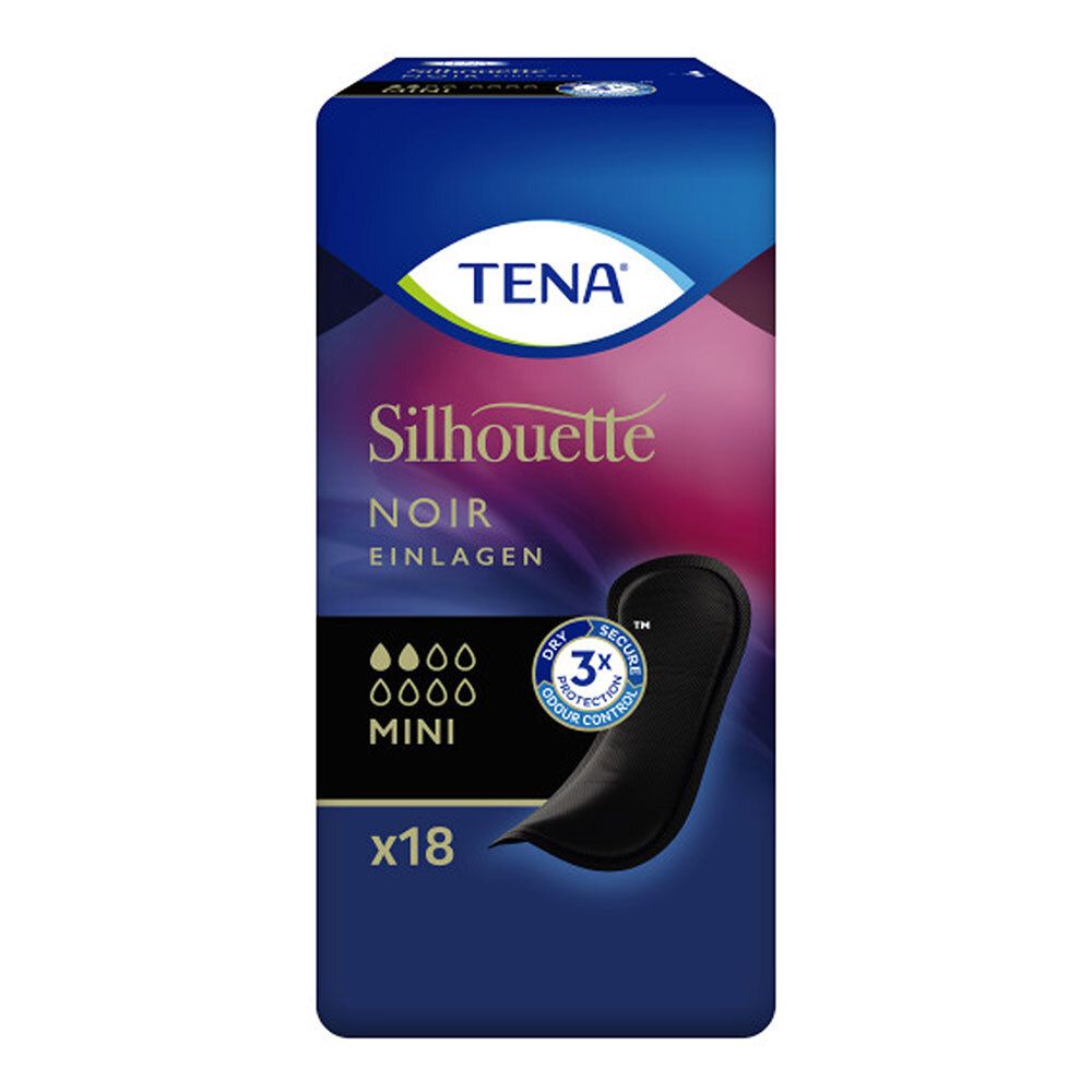 TENA Silhouette Mini Noir protections pour incontinence (6x18 pièces)