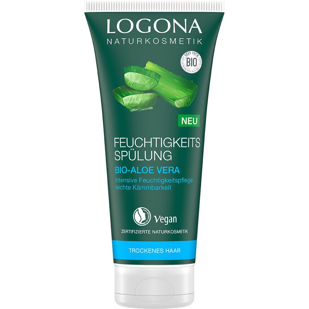 LOGONA Après-shampooing hydratant à l'aloe vera bio (200 ml)