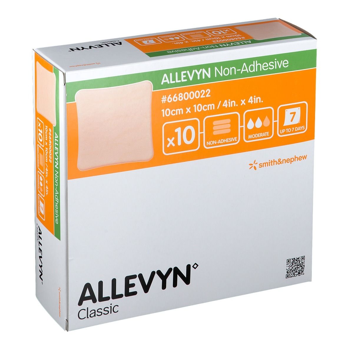 ALLEVYN non Adhesive pansement 10 x 10 cm (10 pièces)