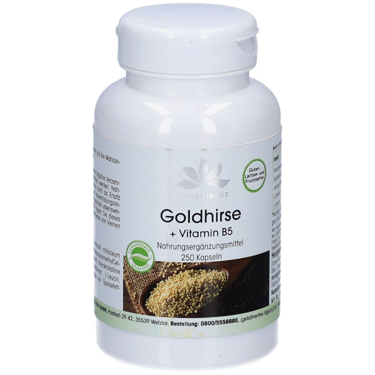 Warnke Goldhirse + Vitamine B5 (250 gélules)