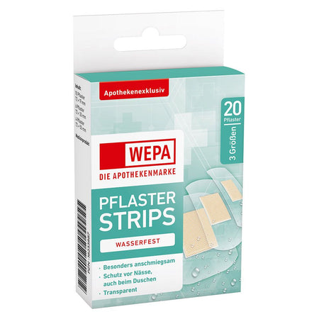 WEPA pansements adhésifs imperméables 3 tailles (20 pièces)