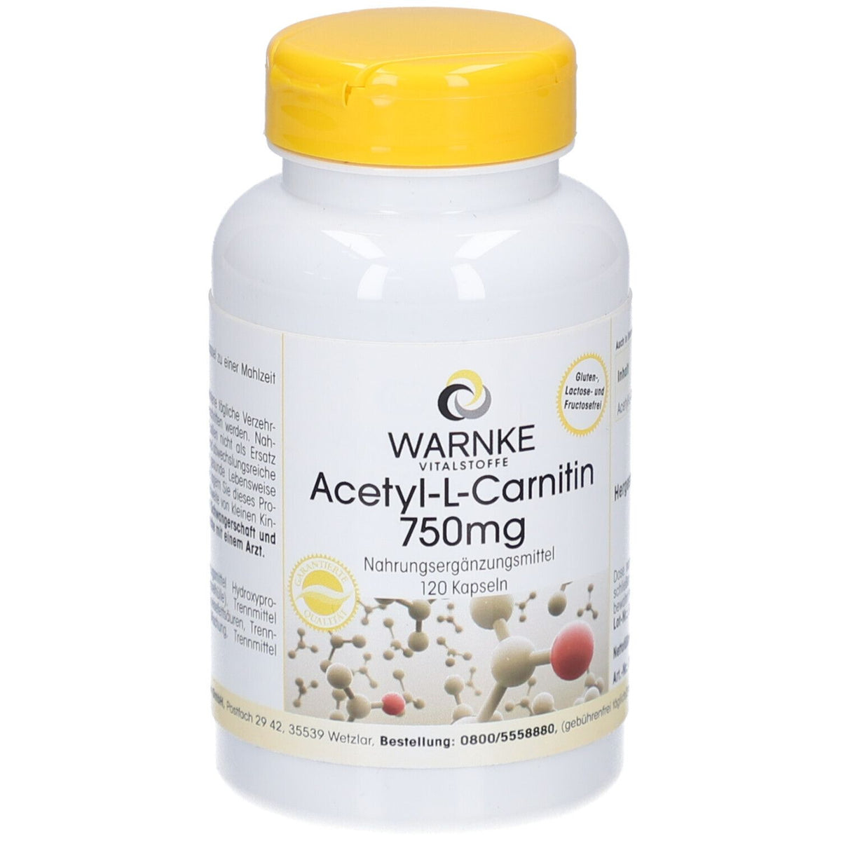 Warnke Acétyl-L-carnitine 750 mg (120 gélules)
