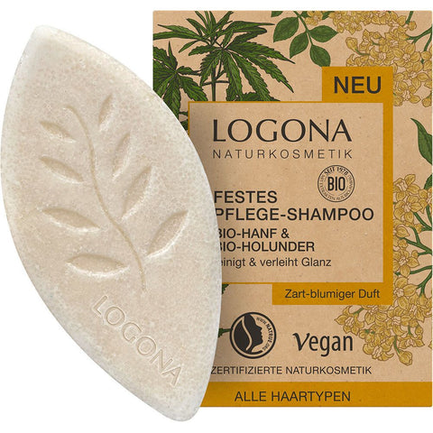 LOGONA Shampooing solide bio chanvre et sureau (60 g)