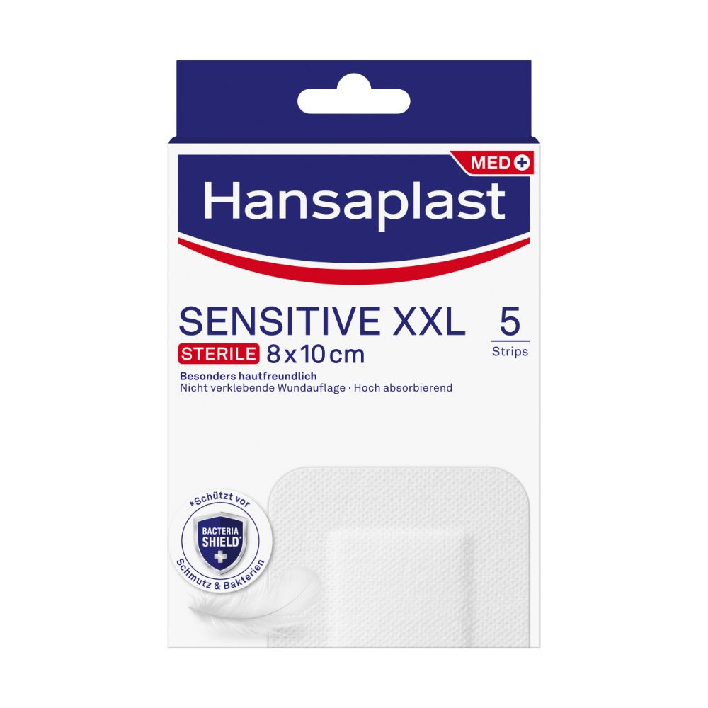 Hansaplast Sensitive XXL pansement stérile (8 x 10 cm, 5 pièces)