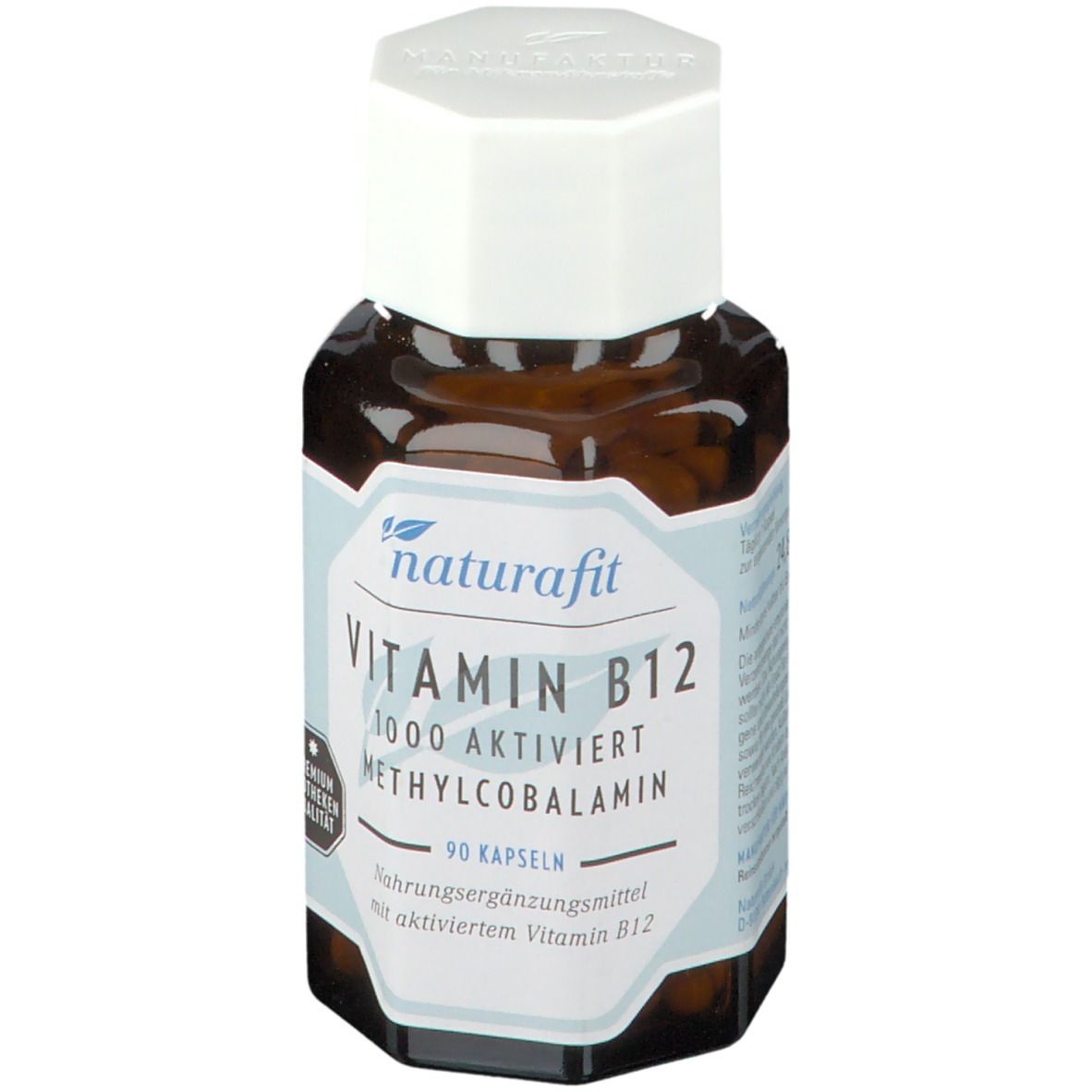 naturafit Vitamine B12 1000 µg activé (90 gélules)