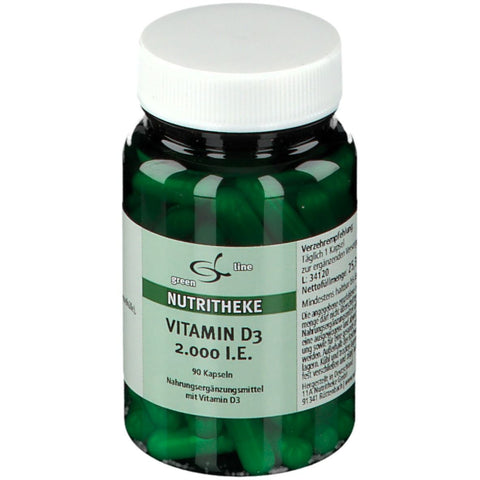 green line NUTRITHEKE Vitamin D3 2000 UI (90 gélules)