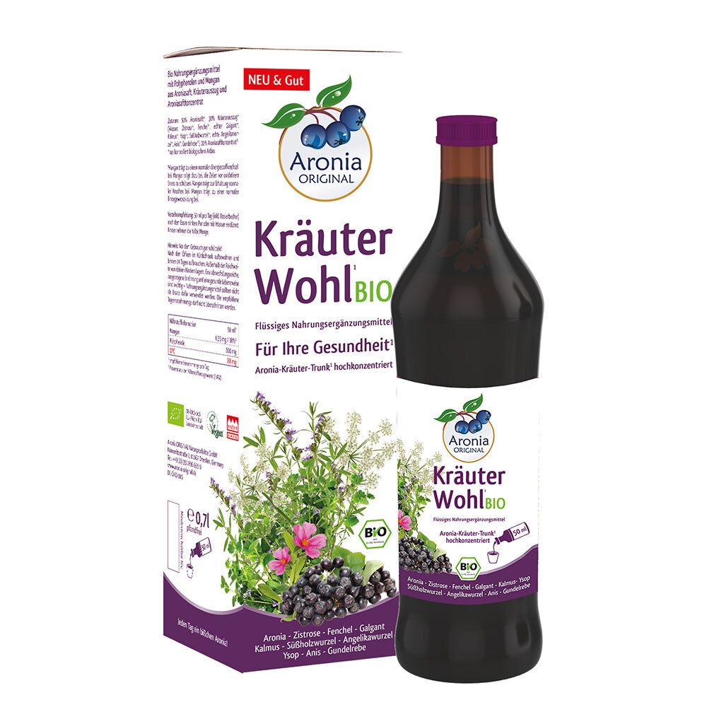 Aronia ORIGINAL Kräuterwohl Bio (700 ml)
