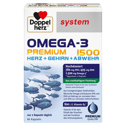Doppelherz® system Omega-3 Premium 1500 (60 gélules)
