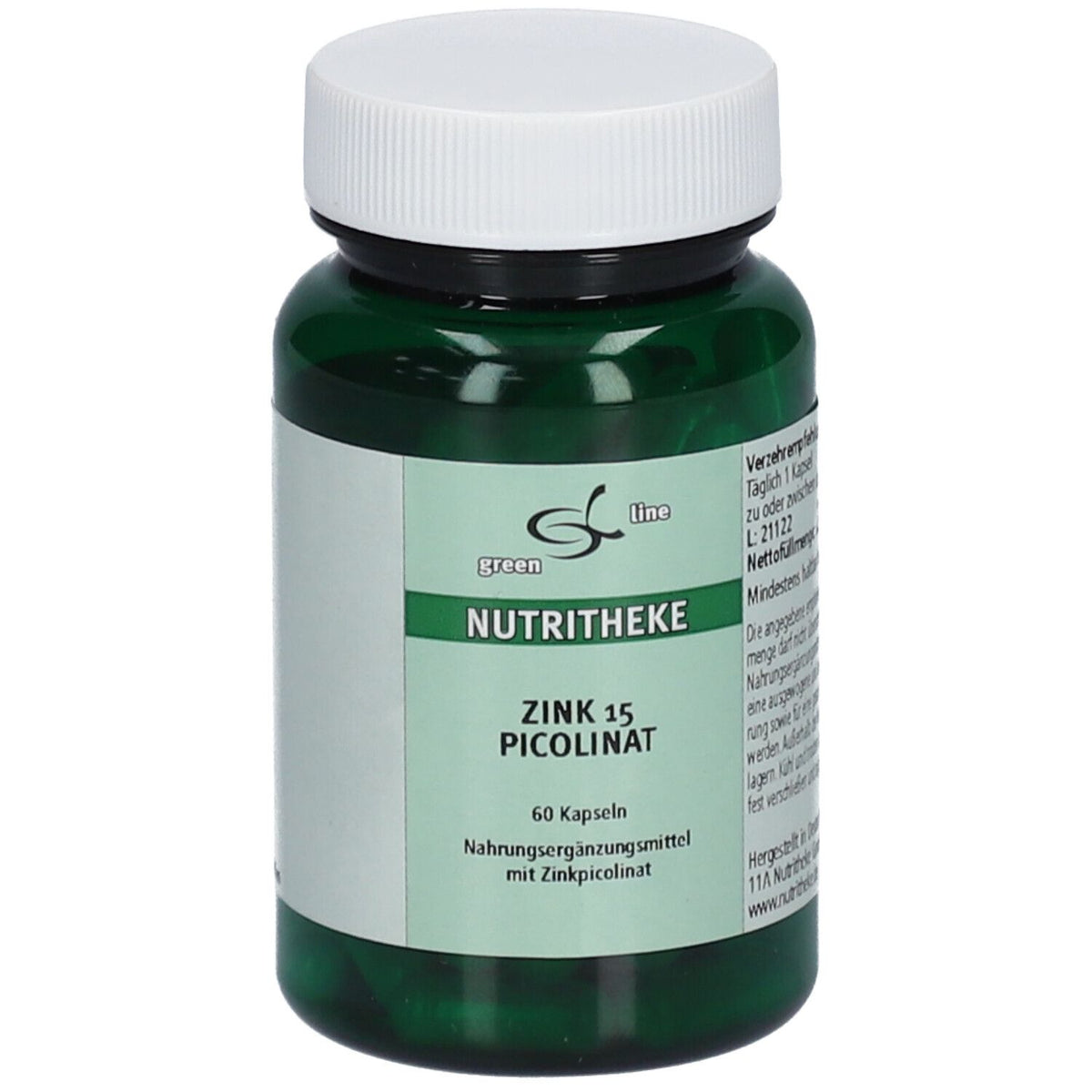 green line NUTRITHEKE ZINK 15 PICOLINAT (60 gélules)