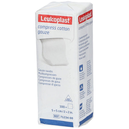 Leukoplast compresse de gaze de coton 5 x 5 cm (100 pièces)