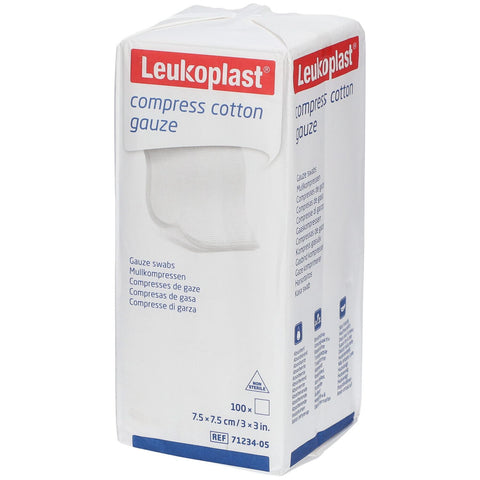 Leukoplast® compresse en gaze de coton 7,5 cm x 7,5 cm (100 pièces)