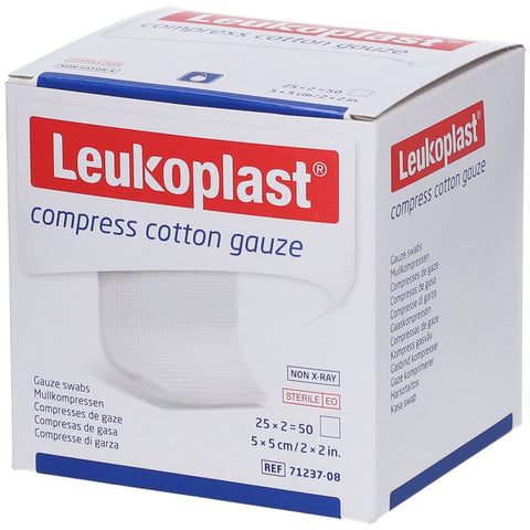 Leukoplast sterile cotton gauze swabs 5 x 5 cm (25x2 pieces)